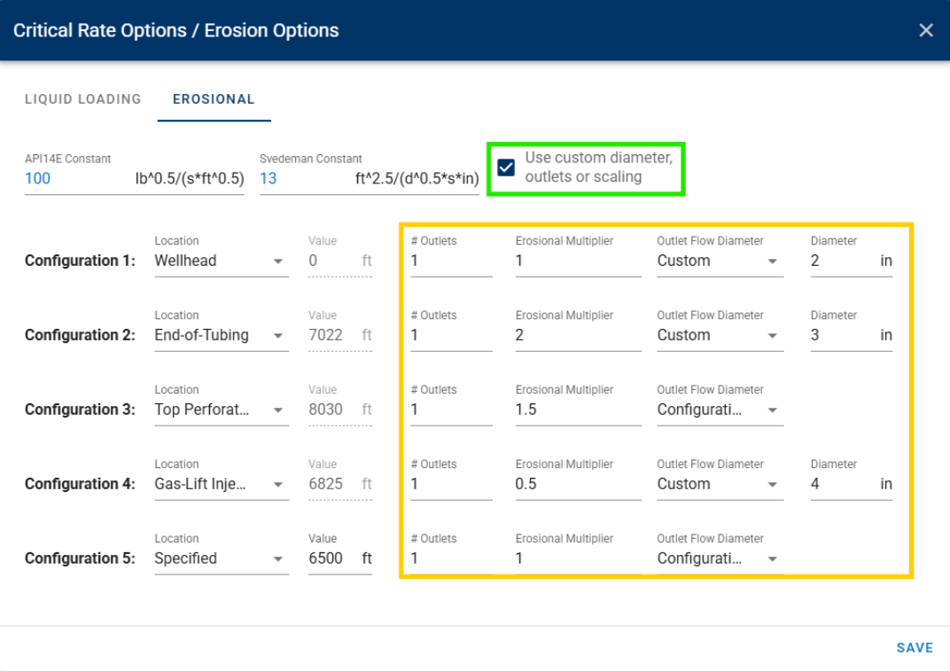 Extend VLP Max dialog